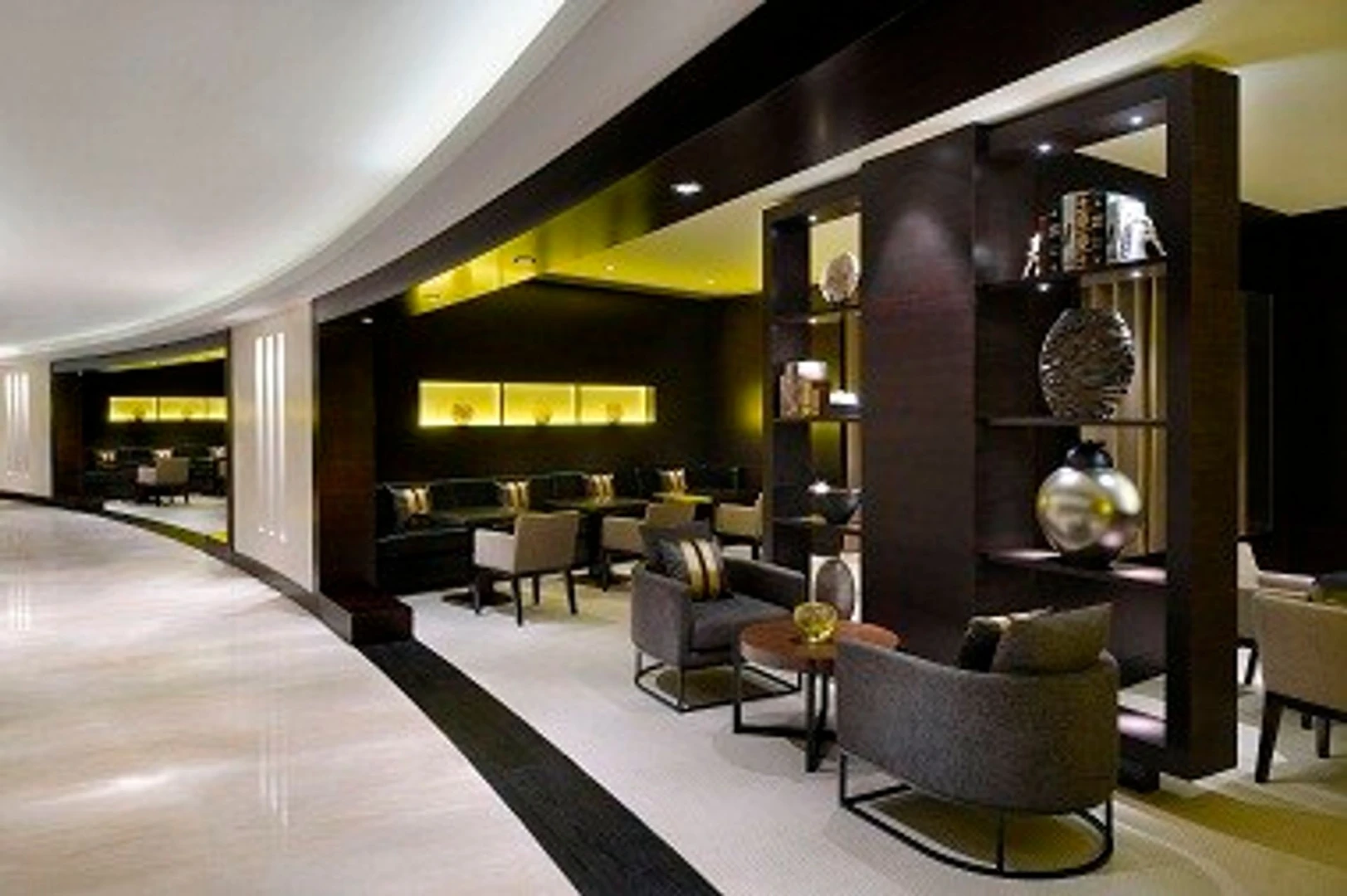 Elegant lounge area at JW Marriott Marquis Hotel Dubai