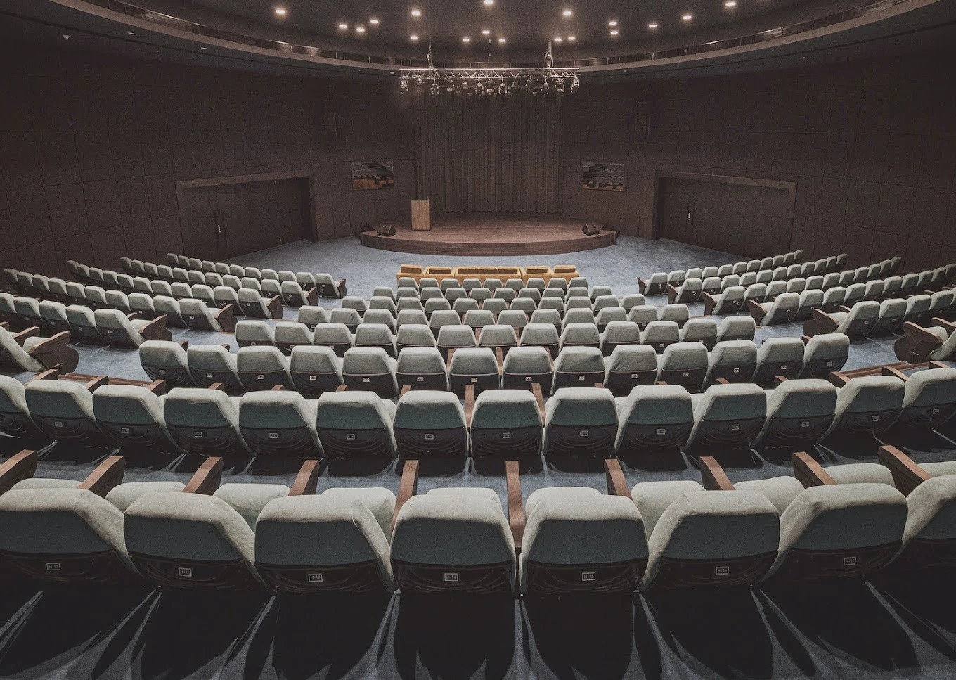 Empty auditorium at Conference Hall Dubai Knowledge Park, Dubai.