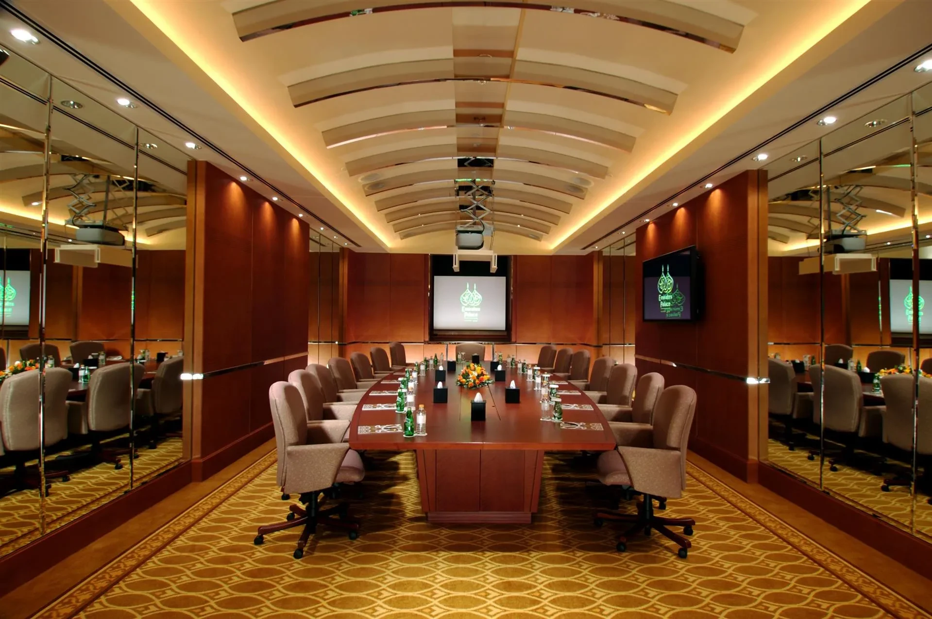 Luxurious conference room at Emirates Palace Mandarin Oriental, Abu Dhabi.