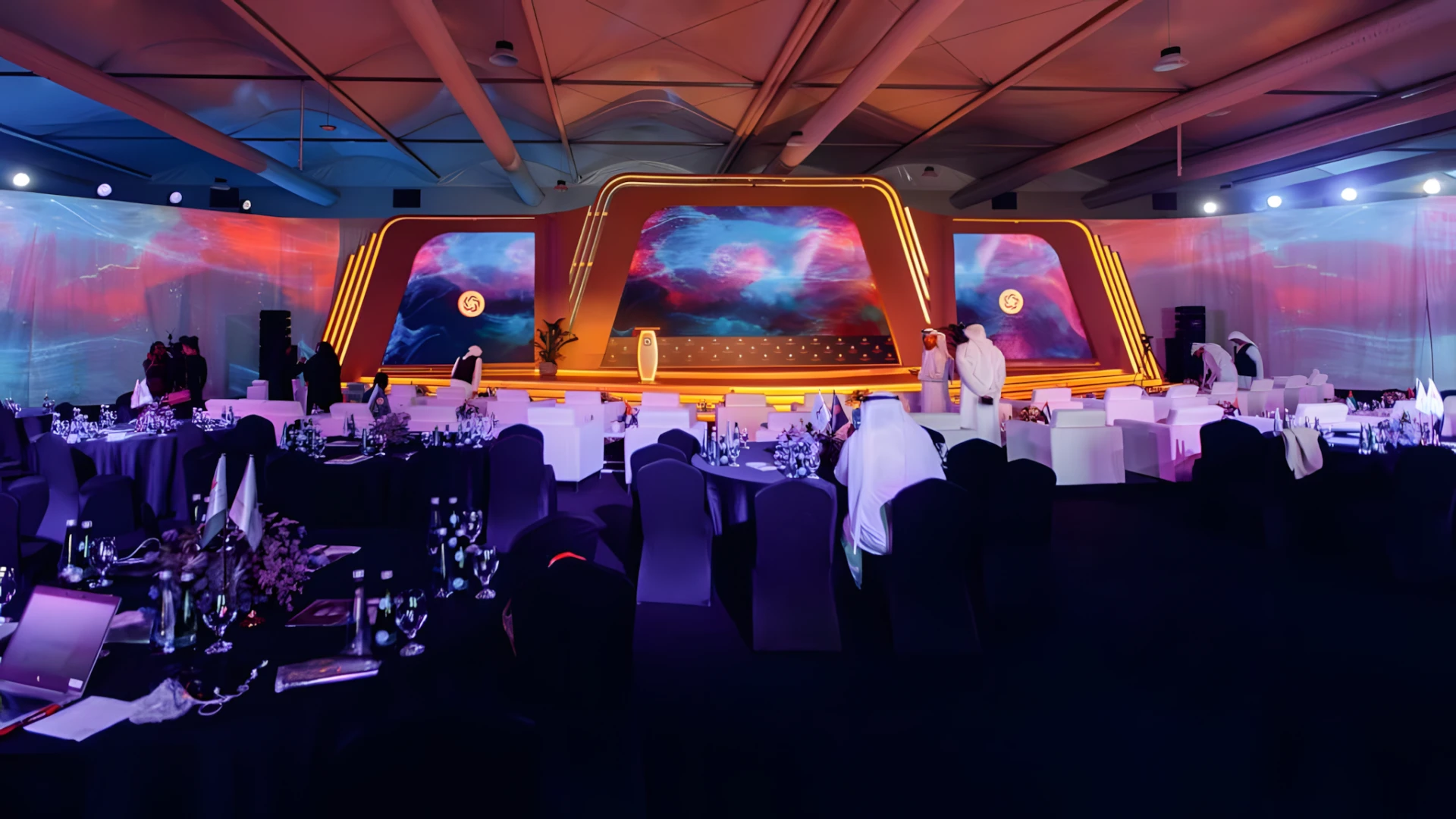 Al Hamra Conference Center event setup, Ras Al-Khaimah.