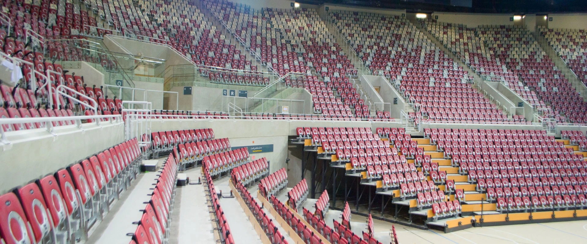 Empty seating area at King Abdullah Sport City, Jeddah.
