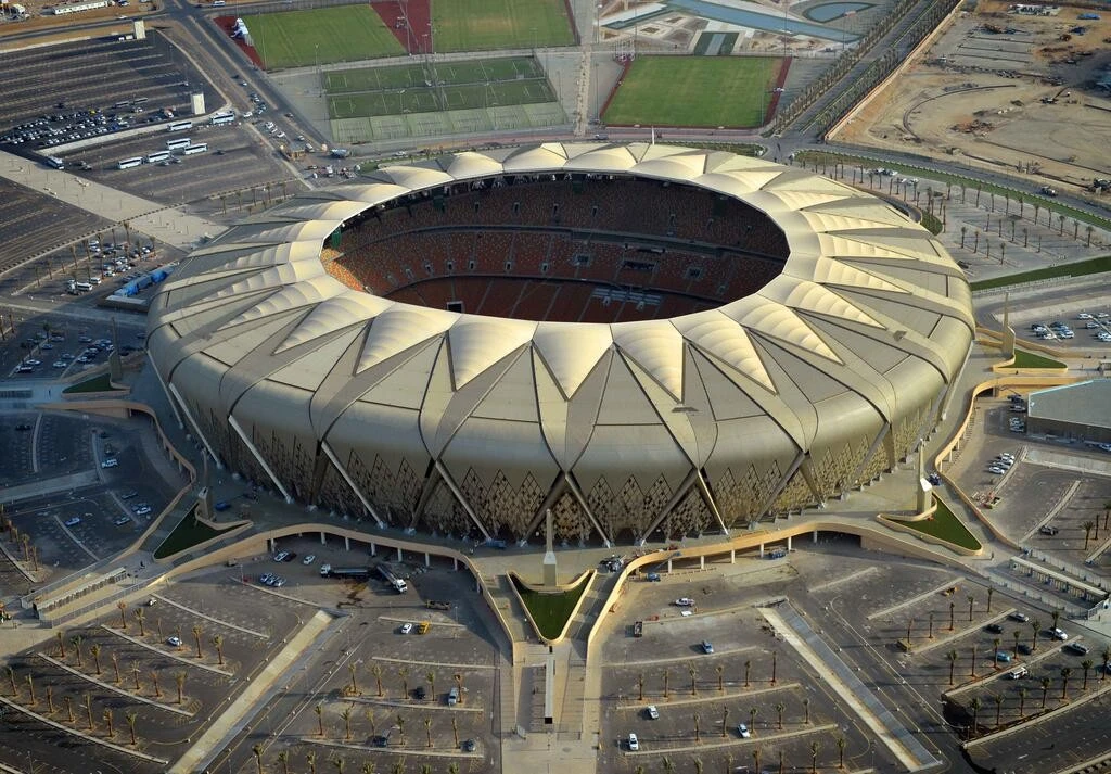 Top view of King Abdullah Sport City stadium, Jeddah.