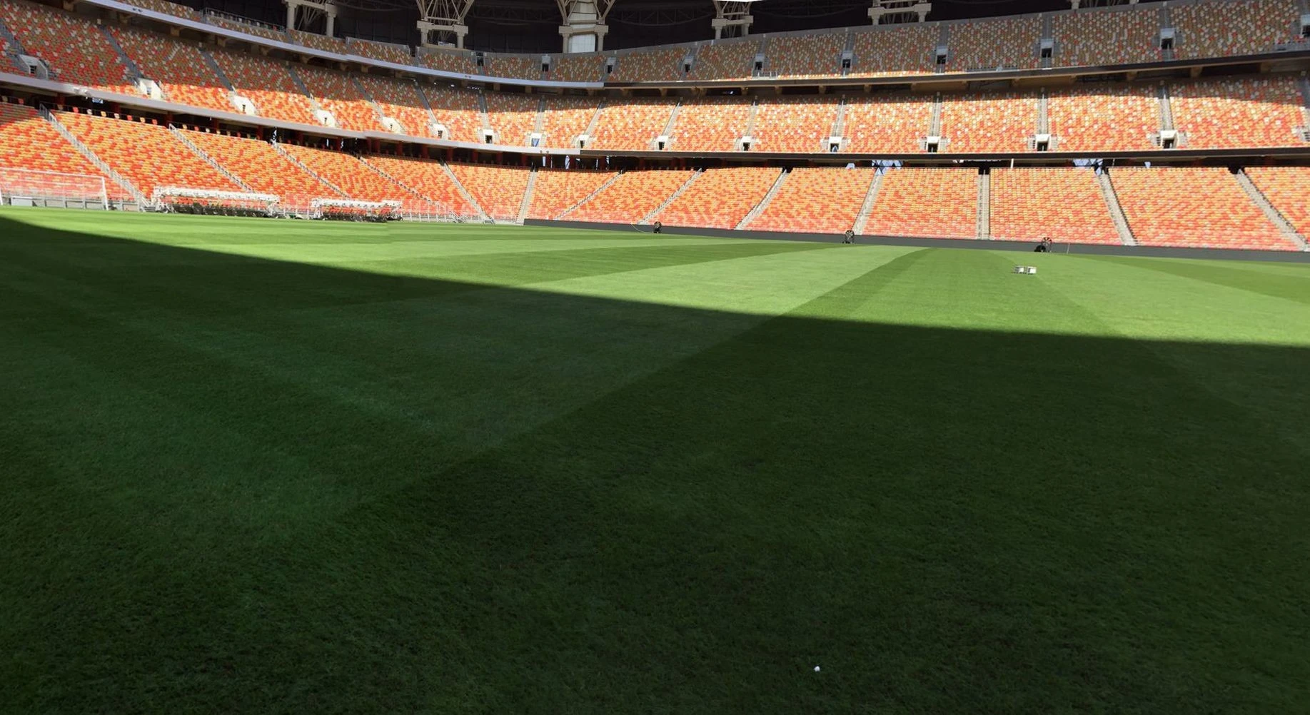 King Abdullah Sport City stadium with empty seats, Jeddah.