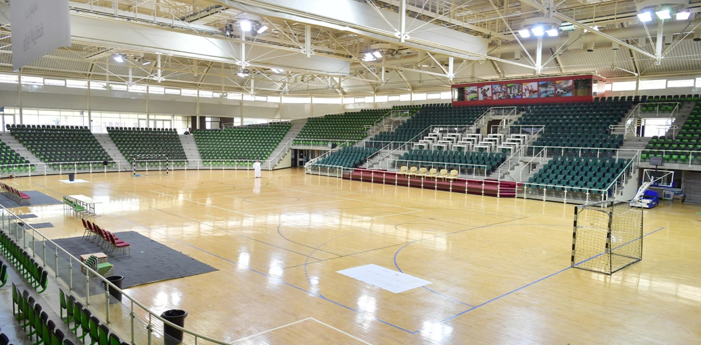 Indoor sports arena at King Abdullah Sport City, Jeddah.