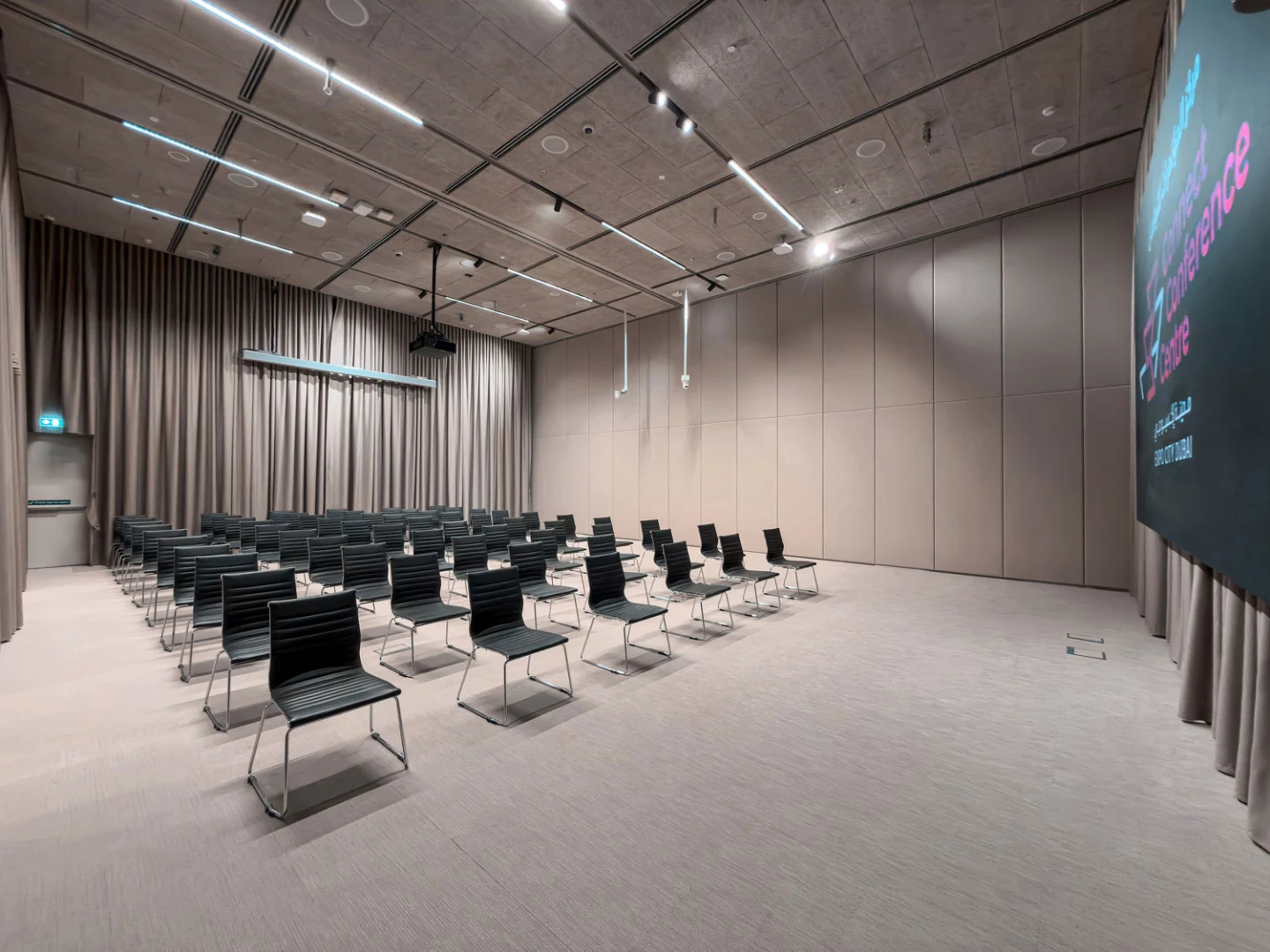 Modern conference room at Connect Conference Centre Expo City Dubai.