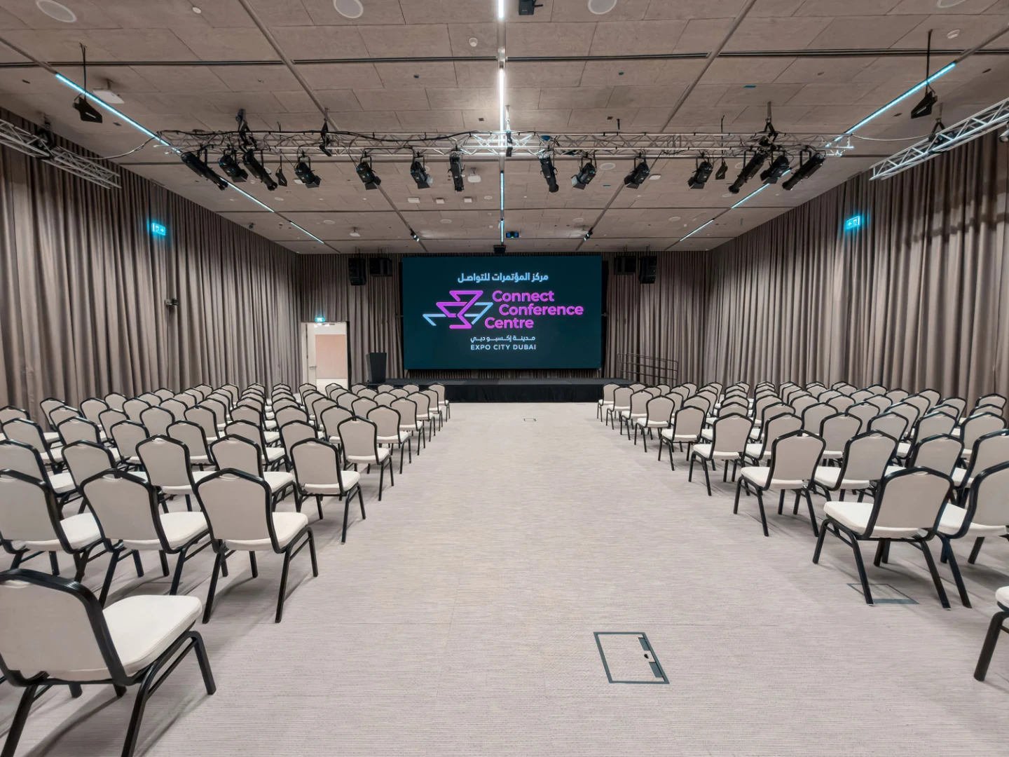 Connect Conference Centre Dubai, spacious seating for events and conferences.